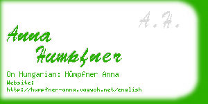 anna humpfner business card