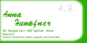 anna humpfner business card